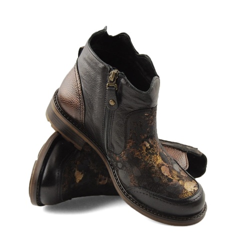 Maciejka 07006-02/00-8 brązowe skórzane botki