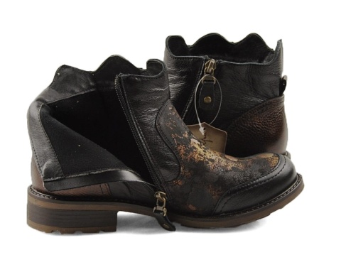 Maciejka 07006-02/00-8 brązowe skórzane botki