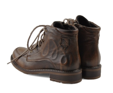 Maciejka 07063-02/00-8 brązowe skórzane botki