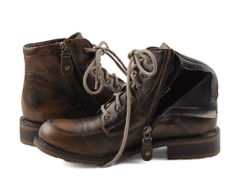 Maciejka 07063-02/00-8 brązowe skórzane botki