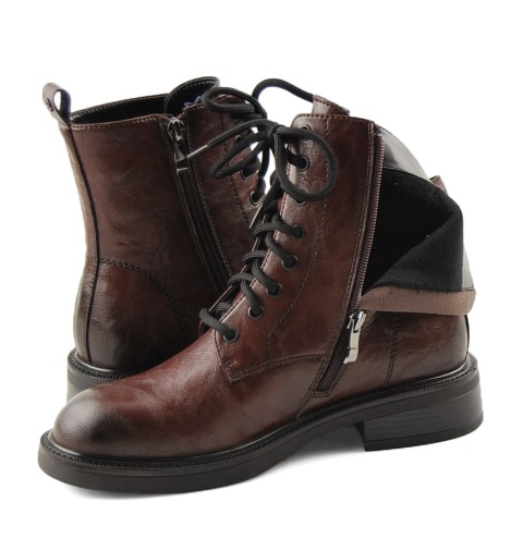 Maciejka K7180-02/00-7 brązowe skórzane trzewiki