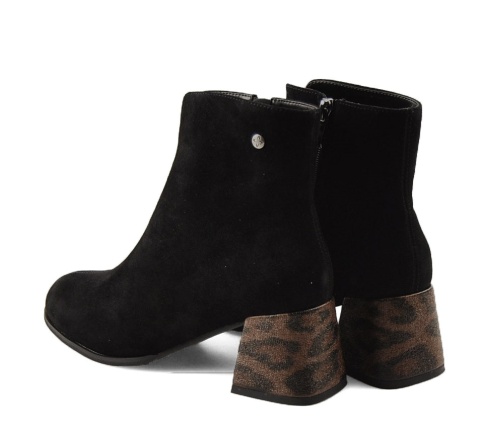 Maciejka K7202-01/00-8 czarne skórzane botki