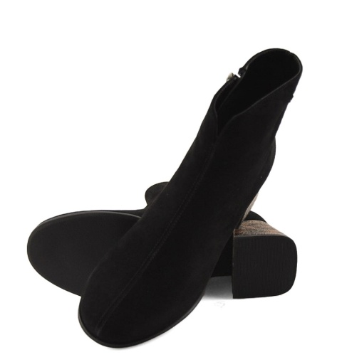 Maciejka K7202-01/00-8 czarne skórzane botki