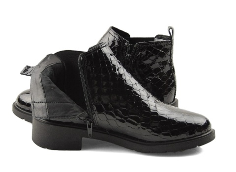 Maciejka P7219-01/00-7 czarne skórzane botki