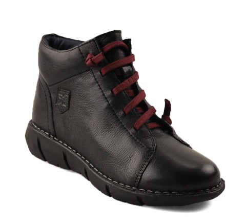 Maciejka P7240-01/00-1 czarne skórzane botki