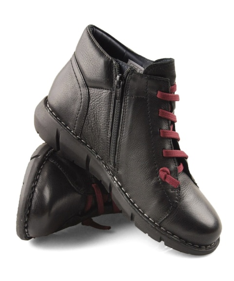 Maciejka P7240-01/00-1 czarne skórzane botki