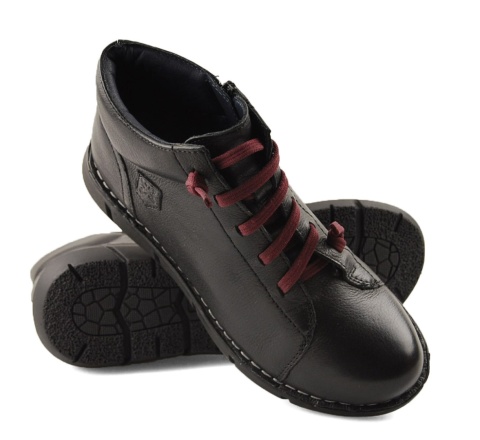 Maciejka P7240-01/00-1 czarne skórzane botki