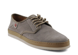Nobrand 9629-6/03 szare skórzane półbuty