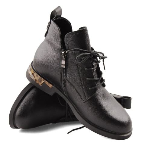 T.Sokolski J25-198 czarne skórzane botki