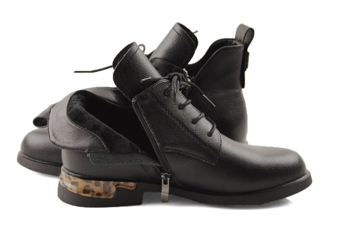 T.Sokolski J25-198 czarne skórzane botki