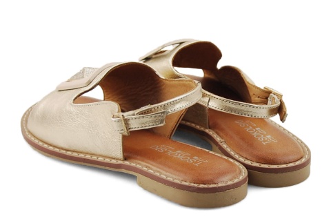 T.Sokolski L25-166 złote skórzane sandały