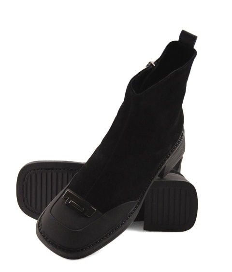 T.Sokolski Z25-126 czarne skórzane botki