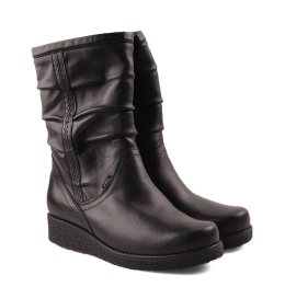 Axel 4055 czarne skórzane botki