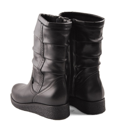 Axel 4055 czarne skórzane botki