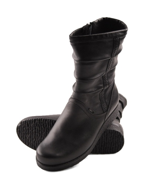 Axel 4055 czarne skórzane botki