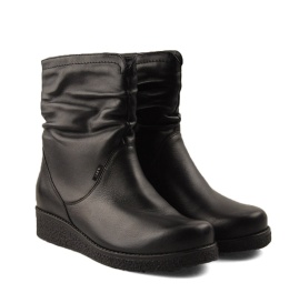 Axel 4092 czarne skórzane botki