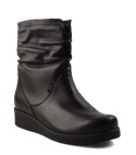 Axel 4092 czarne skórzane botki