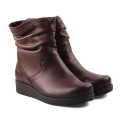 Axel 4092 rubinowe skórzane botki