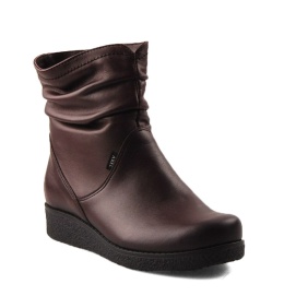 Axel 4092 rubinowe skórzane botki