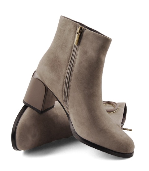 Artiker 57C0014 beżowe skórzane botki