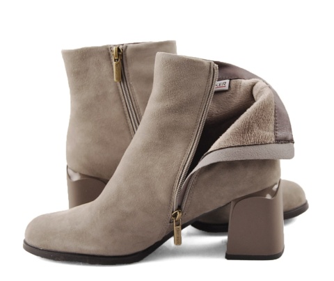 Artiker 57C0014 beżowe skórzane botki