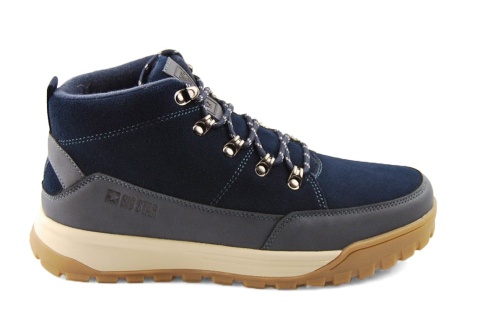 Big Star SS174264 granatowe skórzne trapery Big Star SS174264 granatowe skórzne trapery