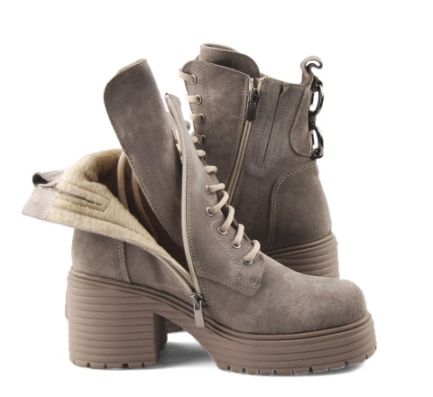 Boccato 452.7500 beżowe skórzane botki