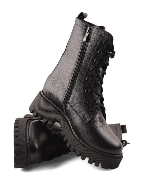 ButBal 401 czarne skórzane trapery