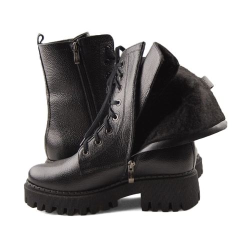 ButBal 401 czarne skórzane trapery