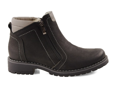 ButBal 639 czarne skórzane botki