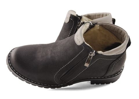 ButBal 639 czarne skórzane botki