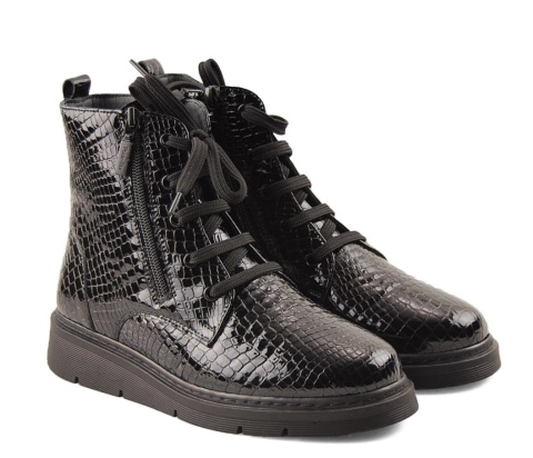 Comfortabel 990688-01 czarne skórzane trzewiki