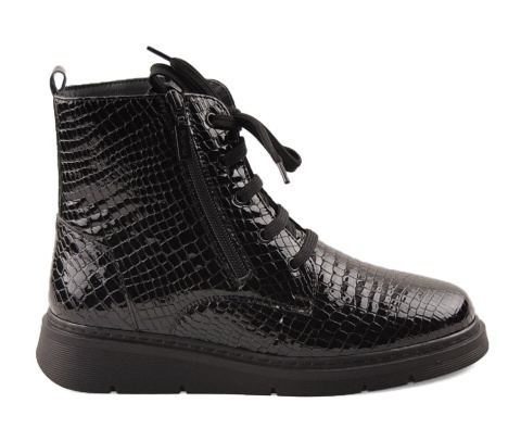 Comfortabel 990688-01 czarne skórzane trzewiki