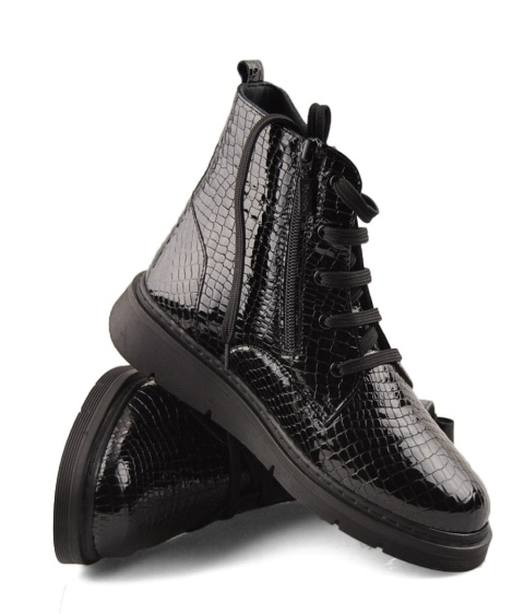 Comfortabel 990688-01 czarne skórzane trzewiki