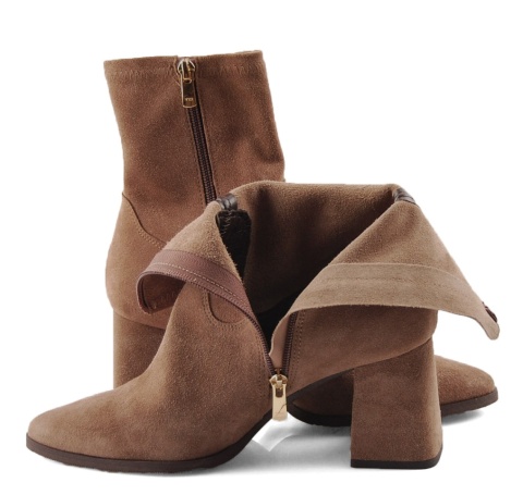 Emi Romani 20756 brązowe skórzane botki Emi Romani 20756 brązowe skórzane botki