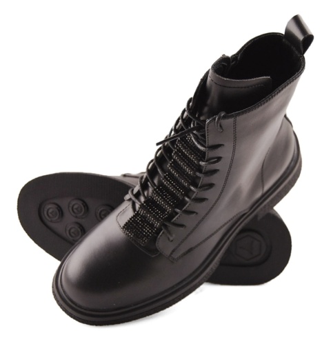 Filippo DBT7250 czarne skórzane trzewiki Filippo DBT7250 czarne skórzane trzewiki