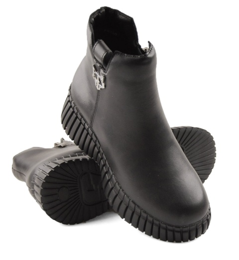 Filippo DBT7274 czarne skórzane botki Filippo DBT7274 czarne skórzane botki