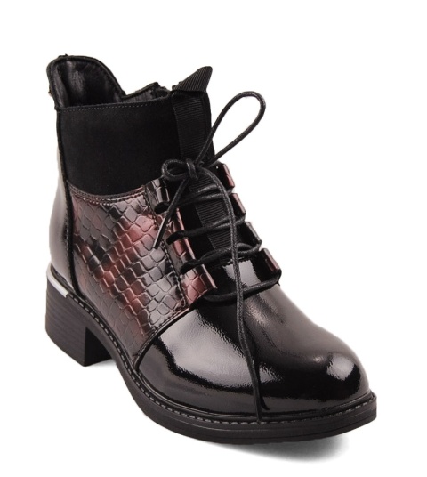 Filippo DBT7275 bordowe skórzane botki