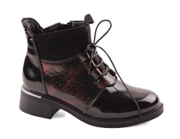 Filippo DBT7275 bordowe skórzane botki