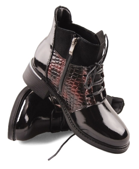 Filippo DBT7275 bordowe skórzane botki