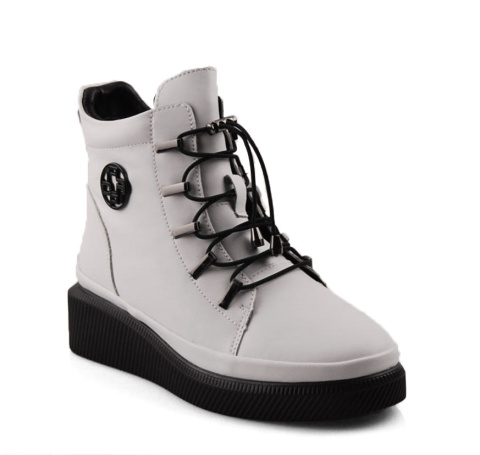Filippo DBT7416 białe skórzane botki Filippo DBT7416 białe skórzane botki