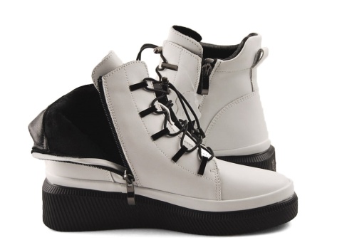 Filippo DBT7416 białe skórzane botki Filippo DBT7416 białe skórzane botki