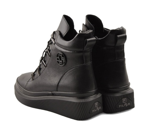 Filippo DBT7416 czarne skórzane botki Filippo DBT7416 czarne skórzane botki