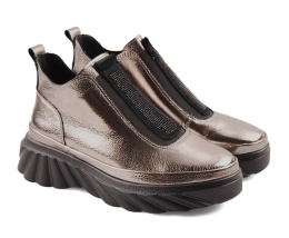 Filippo DBT7426 metaliczne skórzane półbuty