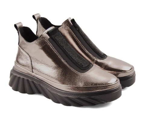 Filippo DBT7426 metaliczne skórzane półbuty