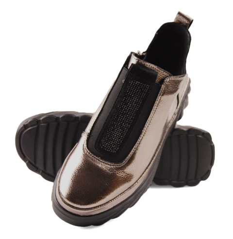 Filippo DBT7426 metaliczne skórzane półbuty