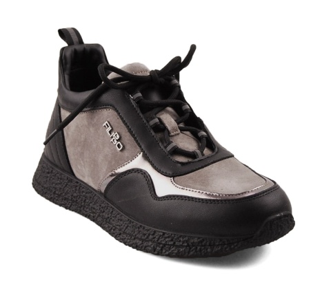 Filippo DP7406 szaro-czarne skórzane sneakersy Filippo DP7406 szaro-czarne skórzane sneakersy