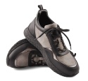 Filippo DP7406 szaro-czarne skórzane sneakersy Filippo DP7406 szaro-czarne skórzane sneakersy