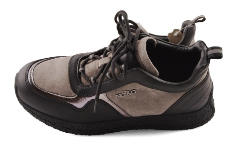 Filippo DP7406 szaro-czarne skórzane sneakersy Filippo DP7406 szaro-czarne skórzane sneakersy