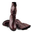 Galant 700 bordowe skórzane botki